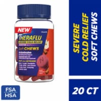 Theraflu Soft Chews, Nighttime Severe Cold Relief, Adult Formula, 20 Chewable Tablets Perspective: Main