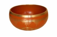 Sacral Chakra - Orange Tibetan Singing Bowl with free Elephant Gift