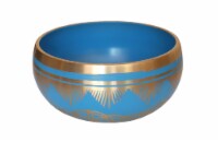 Throat Chakra - Blue coloured Tibetan Singing Bowl with free Elephant Gift