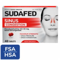 Sudafed Sinus Congestion Maximum Strength Decongestant Tablets Perspective: Main