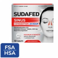 Sudafed Sinus Congestion 24 Hour, Maximum Strength Decongestant Perspective: Main