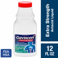 Gaviscon Extra Strength Cool Mint Antacid for Fast-Acting Heartburn Relief Liquid Perspective: Main
