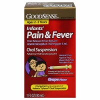GoodSense® Infant Pain Reliever & Fever Reducer Grape Flavor Oral Suspension Perspective: Main