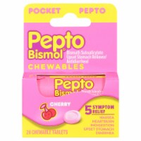 Pepto-Bismol To-Go Upset Stomach Reliever Cherry Chewables