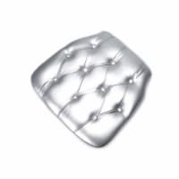Commerical Seating Products CUP-V-Tufted-SL-WEB4 Indoor & Outdoor Silver Tufted Vinyl Cushion