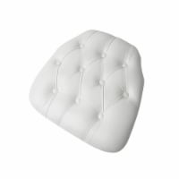 Commerical Seating Products CUP-V-Tufted-WH-WEB4 Indoor & Outdoor White Tufted Vinyl Cushions
