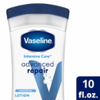 Vaseline Intensive Care Body Lotion Advanced Repair Unscented for Dry Skin Perspective: Main