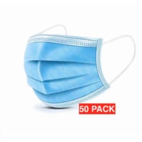 Gopremium  Industrial 3 Ply Disposable Face Mask with Elastic Ear Loop - 50 Piece