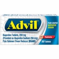 Advil Film Coated Tablets Pain Reliever and Fever Reducer, Ibuprofen 200mg Perspective: Main