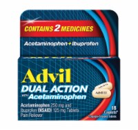 Advil Dual Action Coated Caplets with Acetaminophen Perspective: Main