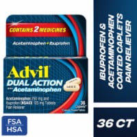 Advil Dual Action Pain Relief Caplets with Acetaminophen Ibuprofen