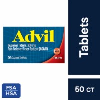 Advil Pain Reliever and Fever Reducer - 50 Coated Tablets Perspective: Main