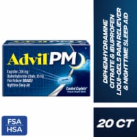 Advil PM Pain Reliever Nighttime Sleep Aid Ibuprofen Diphenhydramine Citrate Perspective: Main