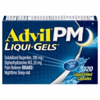 Advil PM Liqui-Gels Pain Reliever and Sleep Aid, Ibuprofen for Pain Relief Perspective: Main