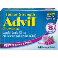 Advil Junior Pain Reliever and Fever Reducer Chewable Kids Ibuprofen