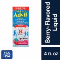 Children's Advil Pain Reliever and Fever Reducer, Dye Free and Sugar Free, Berry Flavored Perspective: Main