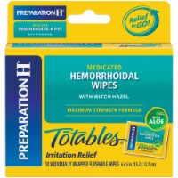 Preparation H Totables Hemorrhoid Witch Hazel Skin Irritation Relief Wipes