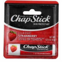 Chapstick Classic Lip Balm, Classic Strawberry, 0.15 oz Perspective: Main