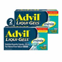 Advil Liqui-Gels Minis Pain Reliever Capsules 200mg (2 Pack)