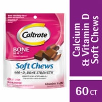 Caltrate 600+D3 Calcium Vitamin D Supplement Chocolate Truffle Soft Chews Perspective: Main