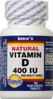 Basic Natural Vitamin D Tablets 400IU Perspective: Main