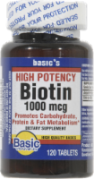 Basic High Potency Biotin Tablets 1000mcg Perspective: Main