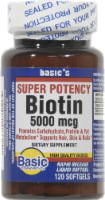 Basic Super Potency Biotin Softgels 5000mcg Perspective: Main