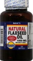 Basic Natural Flaxseed Oil Softgels 1000mg Perspective: Main