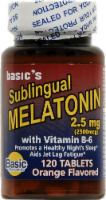 Basic Orange Sublingual Melatonin with Vitamin B-6 Tablets Perspective: Main