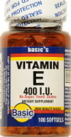 Basic Vitamin E Softgels 400IU Perspective: Main