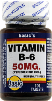 Basic Vitamin B-6 Tablets 50mg Perspective: Main