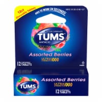 TUMS Ultra Strength Assorted Berries Chewable Antacid Tablets
