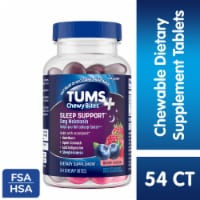 TUMS+ Chewable Chews Occasional Heartburn Relief and Sleep Support Berry Fusion Tablets