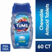 TUMS Smoothies Berry Fusion Chewable Antacid Tablets