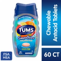 TUMS Smoothies Assorted Fruit Chewable Antacid Tablets