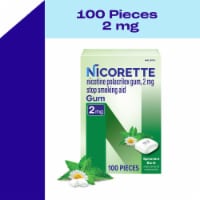 Nicorette Nicotine Gum Stop Smoking Aid, 2 mg, Spearmint Burst Flavor - 100 Count Perspective: Main