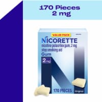 Nicorette 2 mg Nicotine Gum to Help Stop Smoking - Original Flavored Stop Smoking Aid, 170 Count Perspective: Main