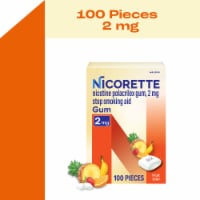 Nicorette Nicotine Gum Stop Smoking Aid 2 mg Fruit Chill Flavor Perspective: Main
