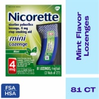 Nicorette Mini Nicotine Lozenges 4 mg Mint Flavor Perspective: Main