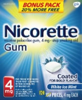 Nicorette White Ice Mint Nicotine Gum 4mg Perspective: Main