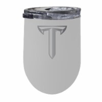 R & R Imports ITWE-C-TROY20W Troy University 12 oz Insulated Wine Stainless Steel Tumbler, Wh