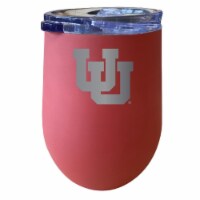 R & R Imports ITWE-C-UTA20C Utah Utes 12 oz Insulated Wine Stainless Steel Tumbler, Coral