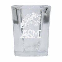 R & R Imports SGSE2-C-FAM20 Florida A&M Rattlers 2 oz Square Shot Glass Laser Etched Logo Des