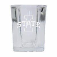 R & R Imports SGSE2-C-IAS20 Iowa State Cyclones 2 oz Square Shot Glass Laser Etched Logo Desi