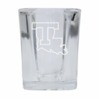 R & R Imports SGSE2-C-LAT20 Louisiana Tech Bulldogs 2 oz Square Shot Glass Laser Etched Logo