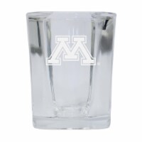R & R Imports SGSE2-C-MIN20 Minnesota Gophers 2 oz Square Shot Glass Laser Etched Logo Design