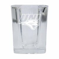 R & R Imports SGSE2-C-NIA20 Northern Iowa Panthers 2 oz Square Shot Glass Laser Etched Logo D