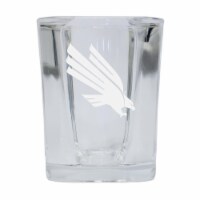 R & R Imports SGSE2-C-NTX20 North Texas 2 oz Square Shot Glass Laser Etched Logo Design - Pac