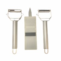 Pro Peeler 2 Pack With Bonus Slicing Board Peeling And Slicing Chip Strip Kitchen Tools