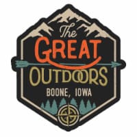 Boone Iowa Souvenir Decorative Stickers (Choose theme and size) 4-Pack 10-Inch Great Outdoors